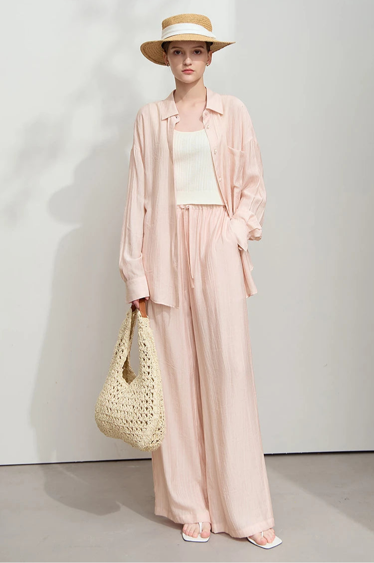 Minimalism Loose Shirt and Pants Set
