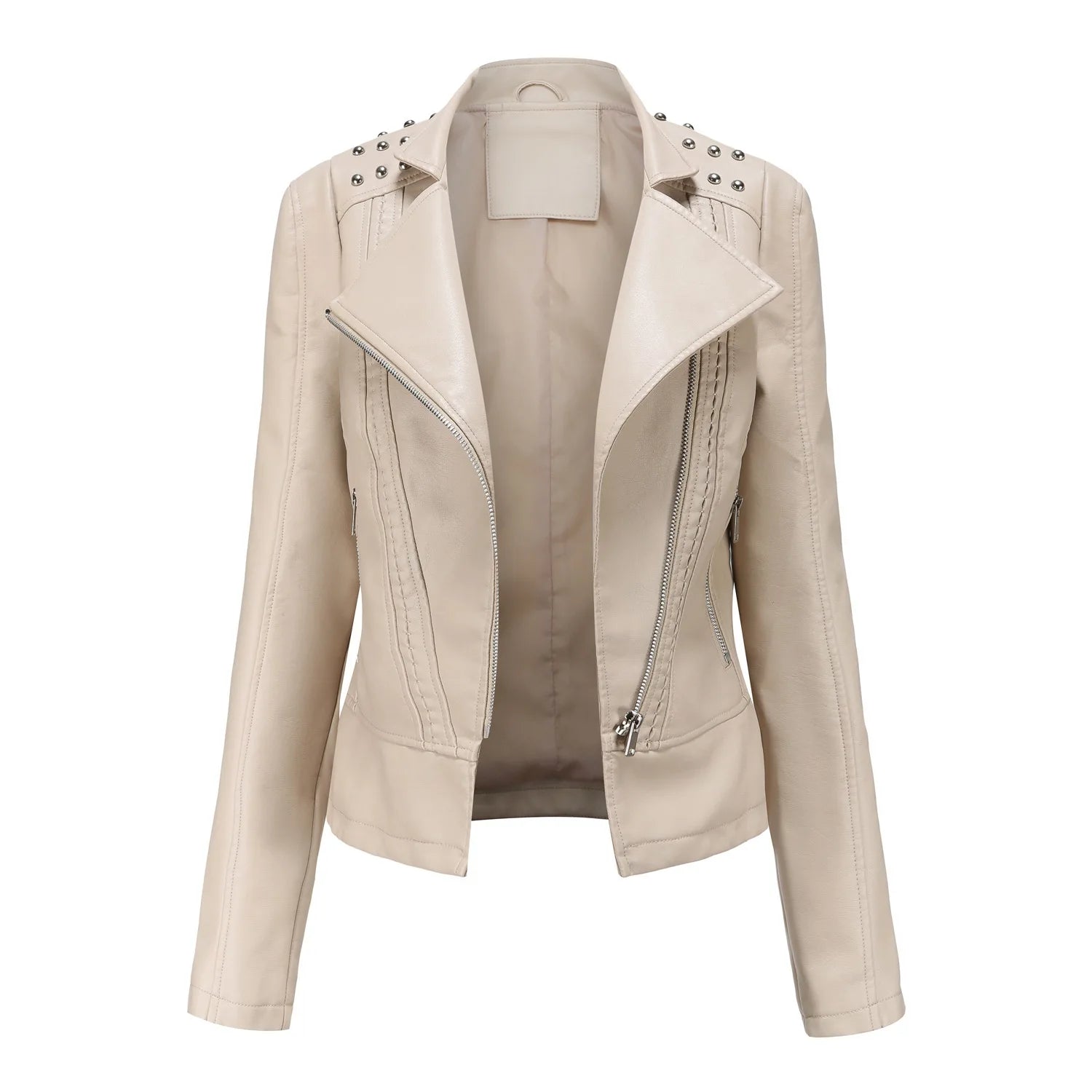 Short Slim Leather jacket