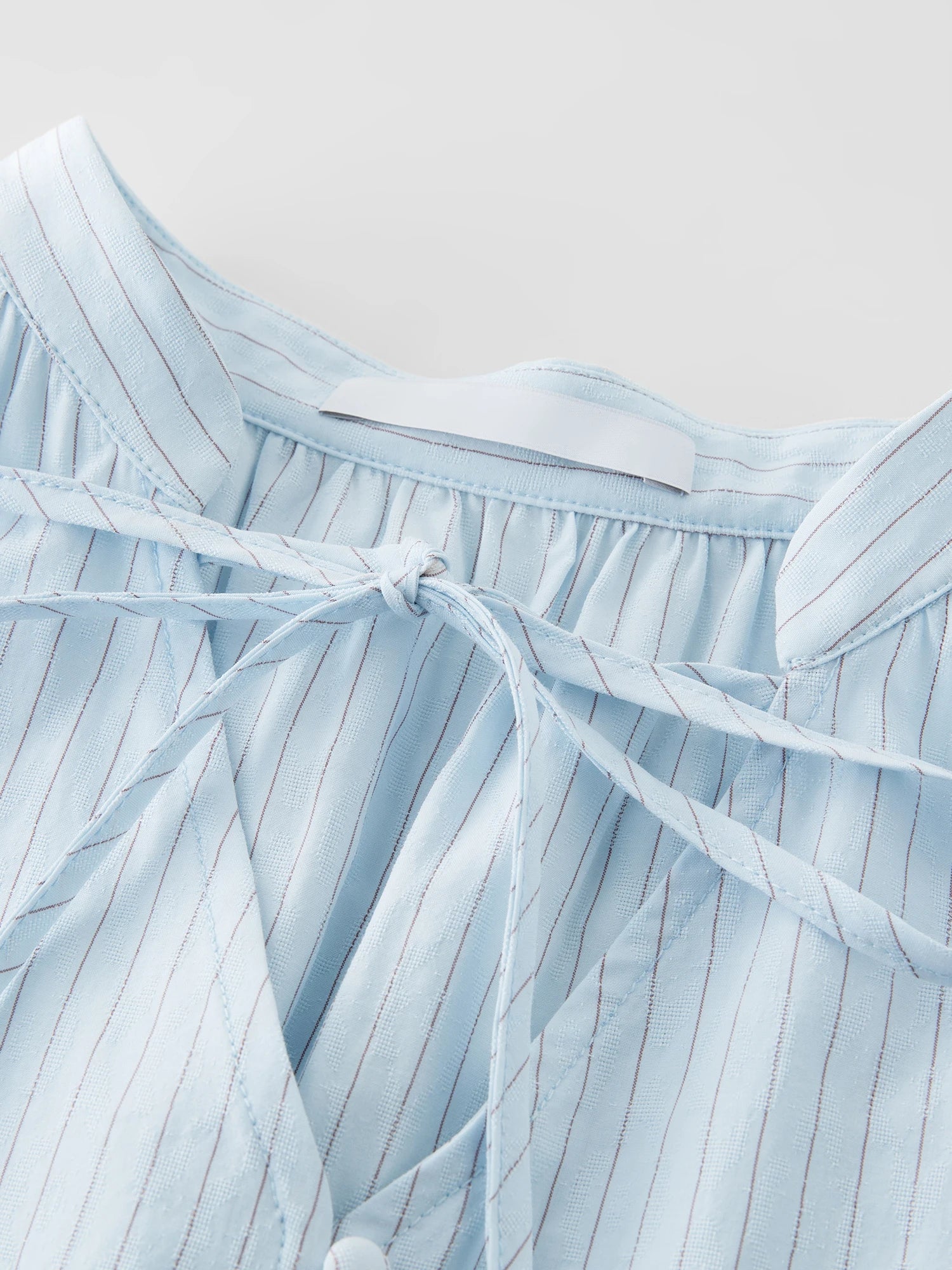 Tailored Stripe Light blue Shirt & Midi Skirt