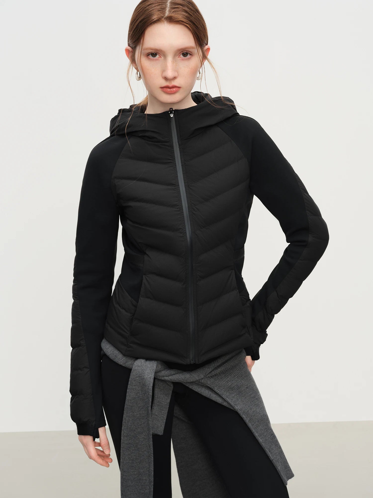 Lightweight Hooded Black Jacket