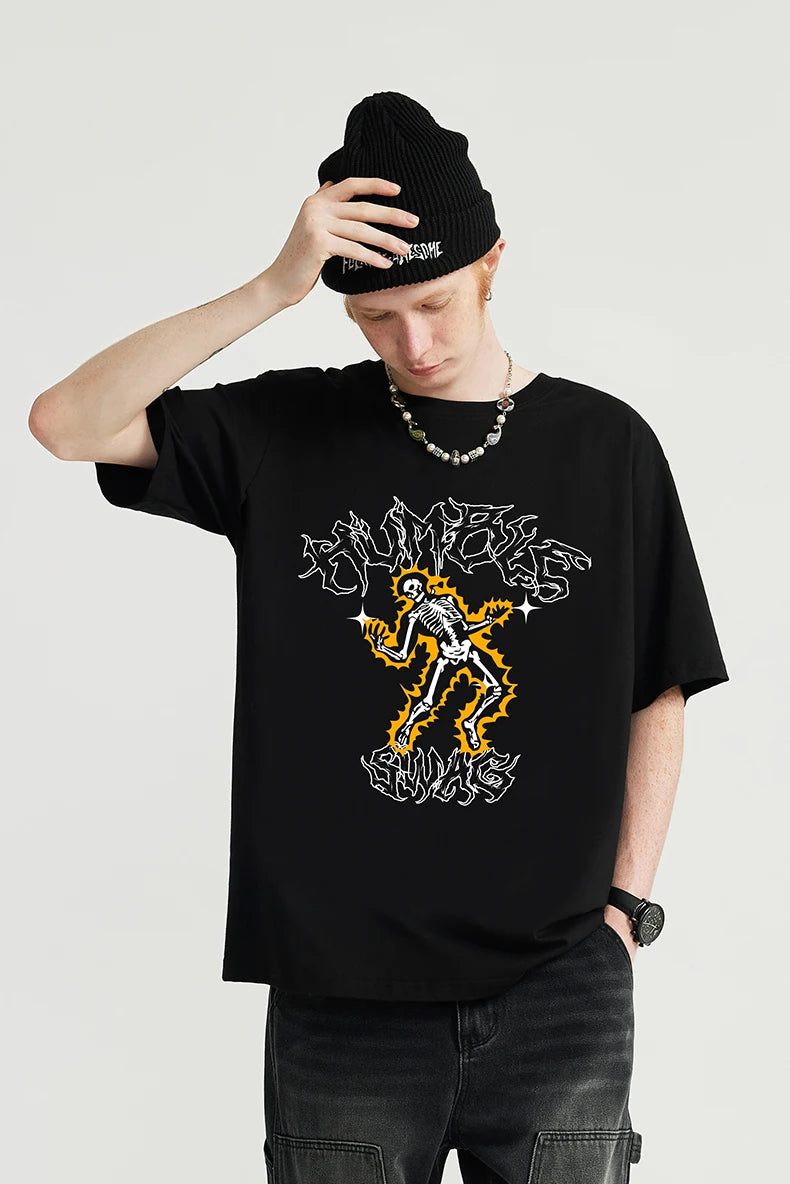 Skull Graphic Print T-shirt