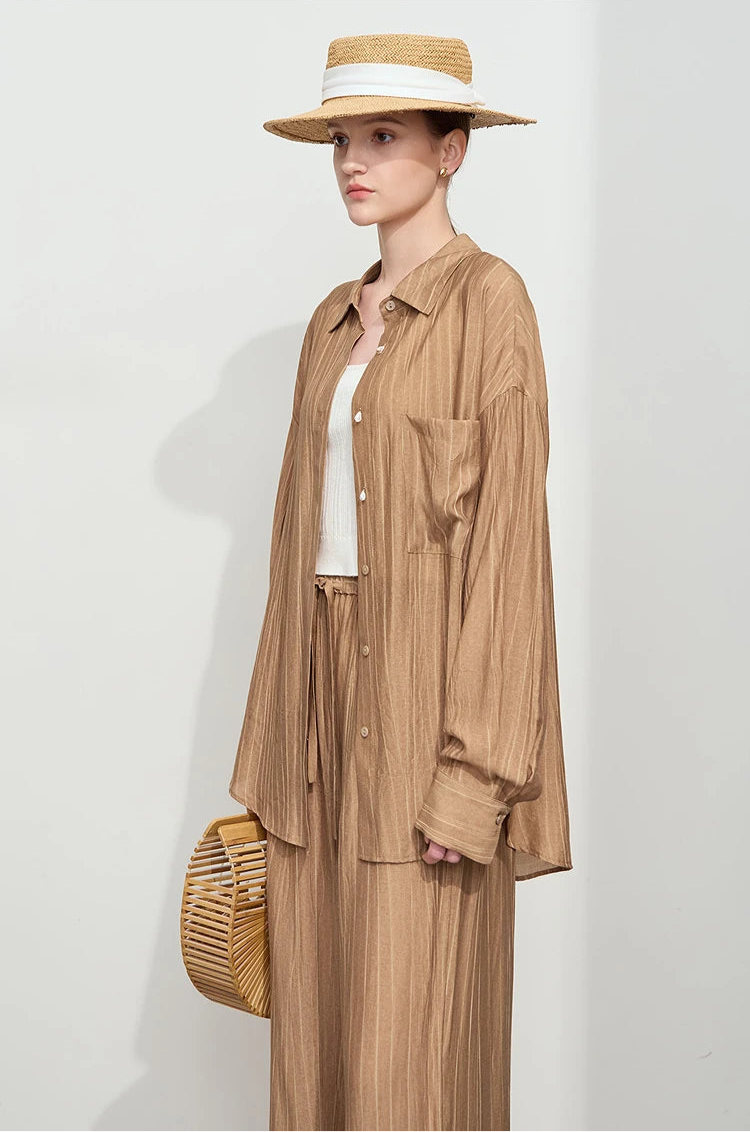 Minimalism Loose Shirt and Pants Set