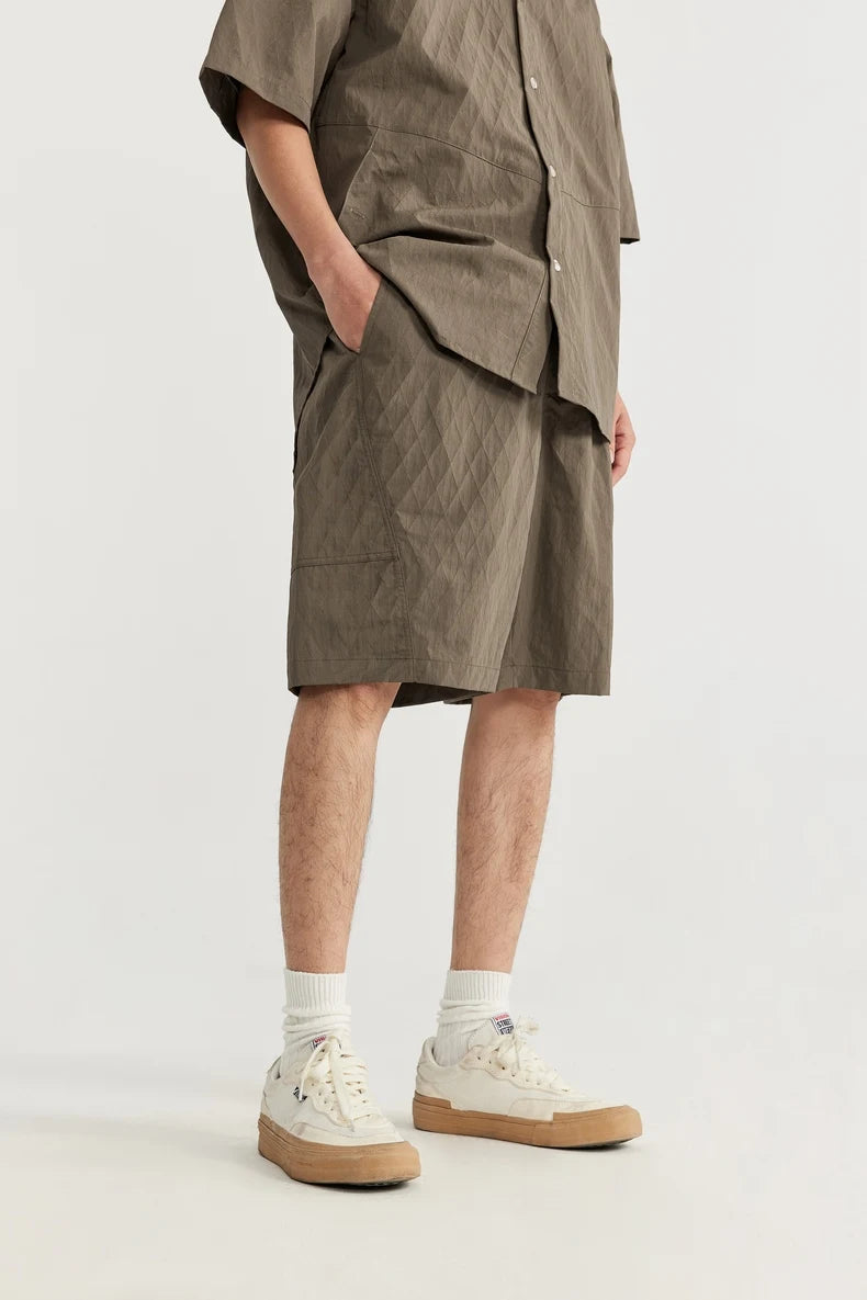 Cargo textured shirt with shorts