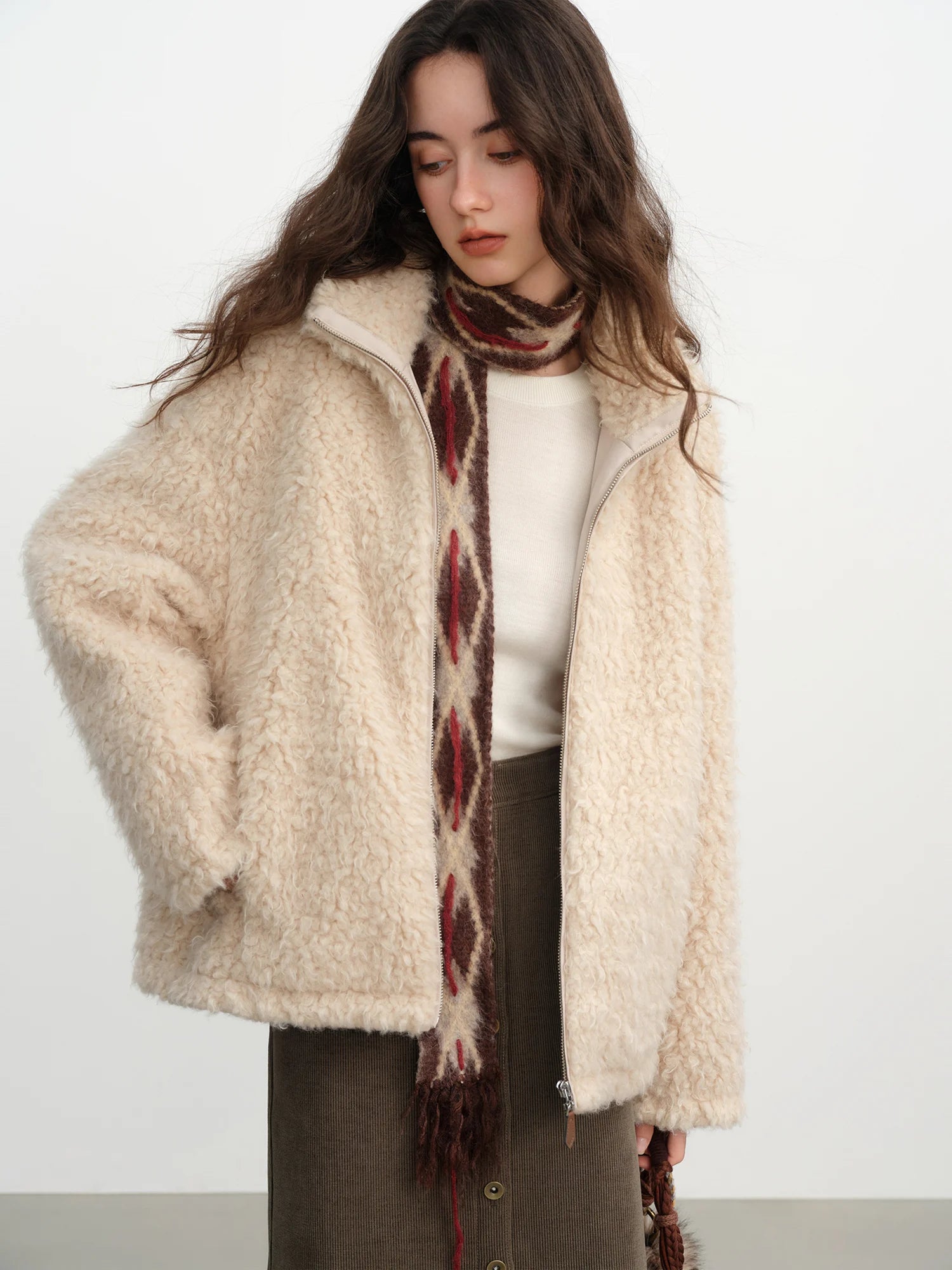 Short Light Fur Jacket