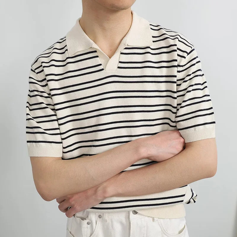 Casual Striped Polo Shirt