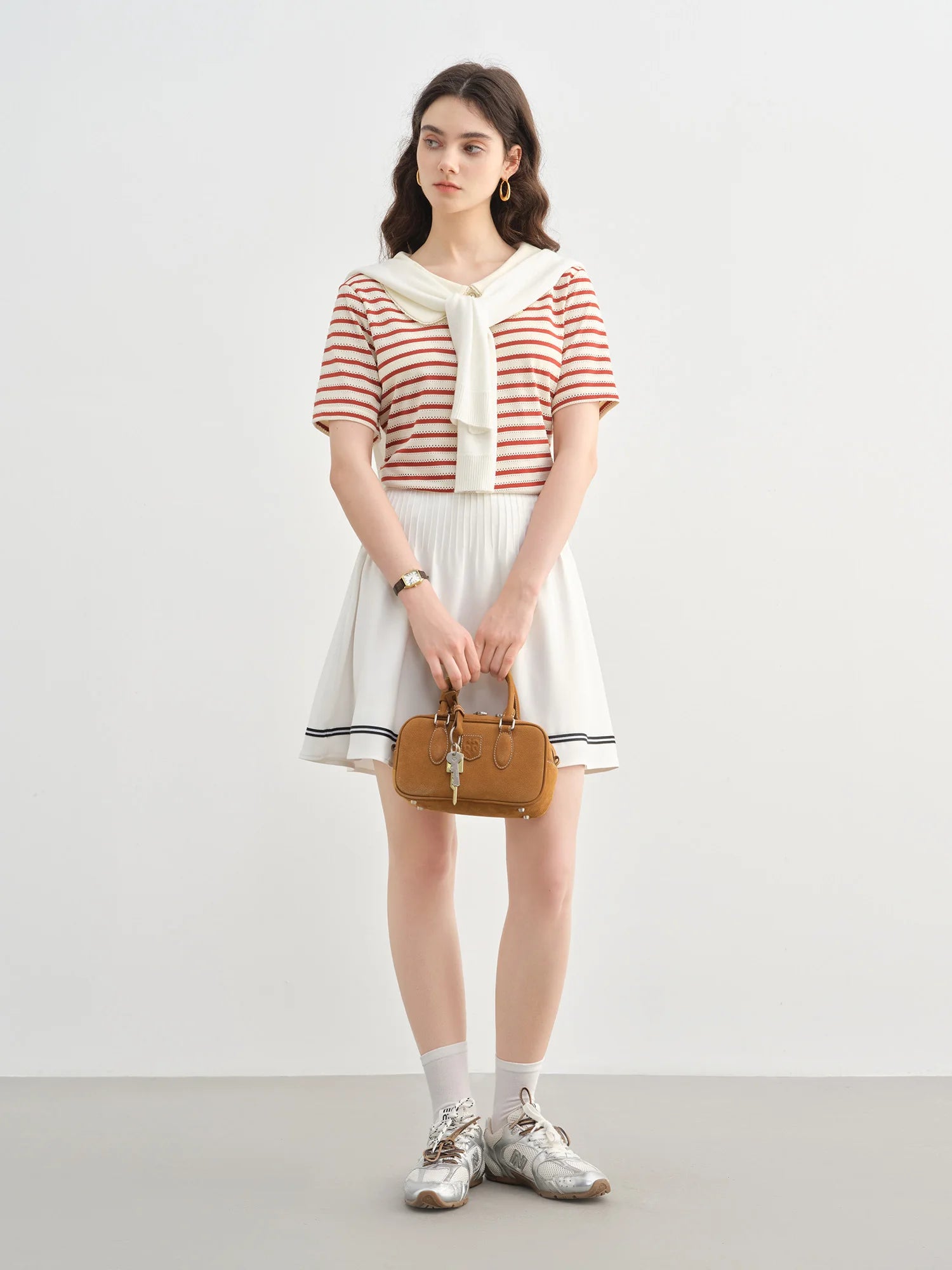 Striped Short-sleeved Polo T-shirt