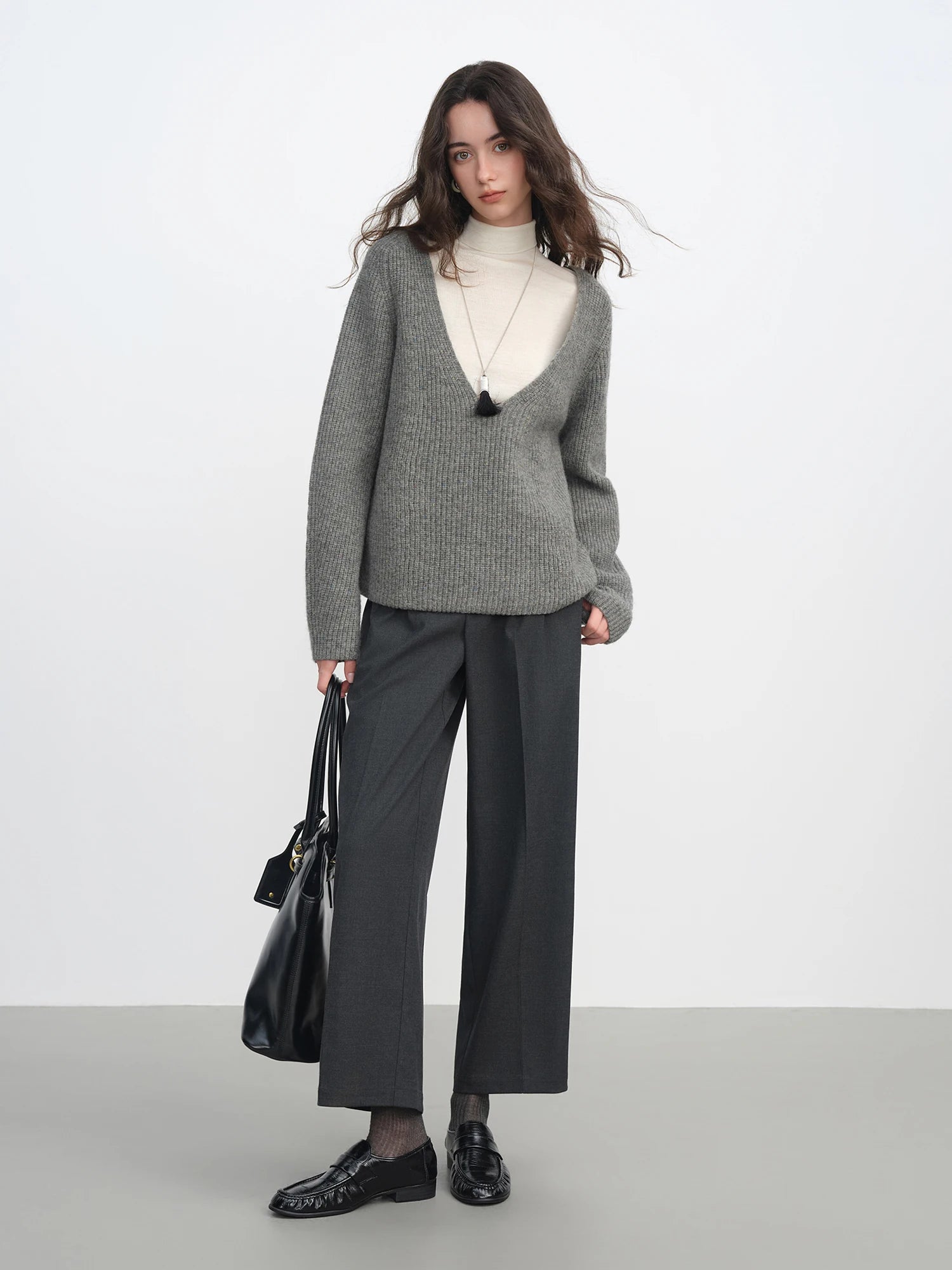 Oversized Tapered Gray Pants