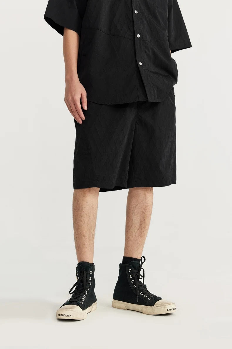 Cargo textured shirt with shorts