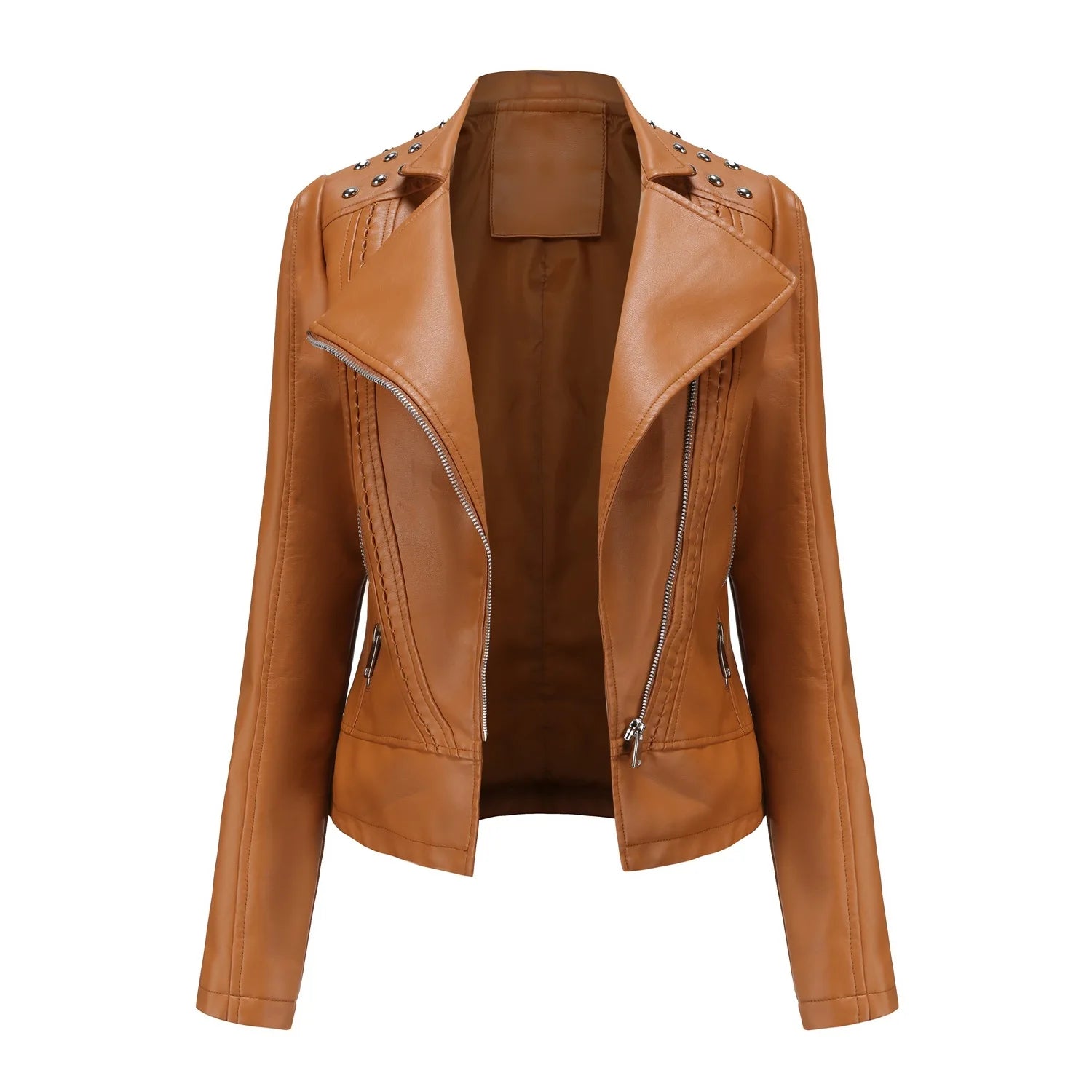 Short Slim Leather jacket