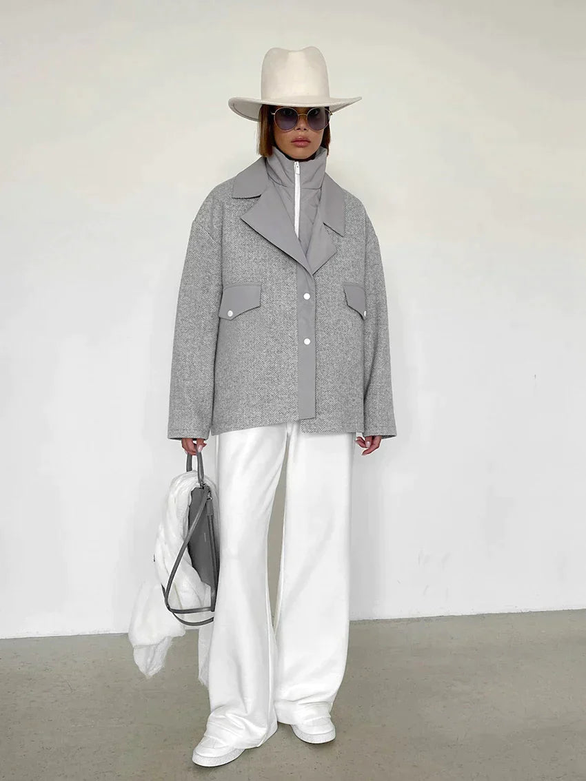 Gray wool coat