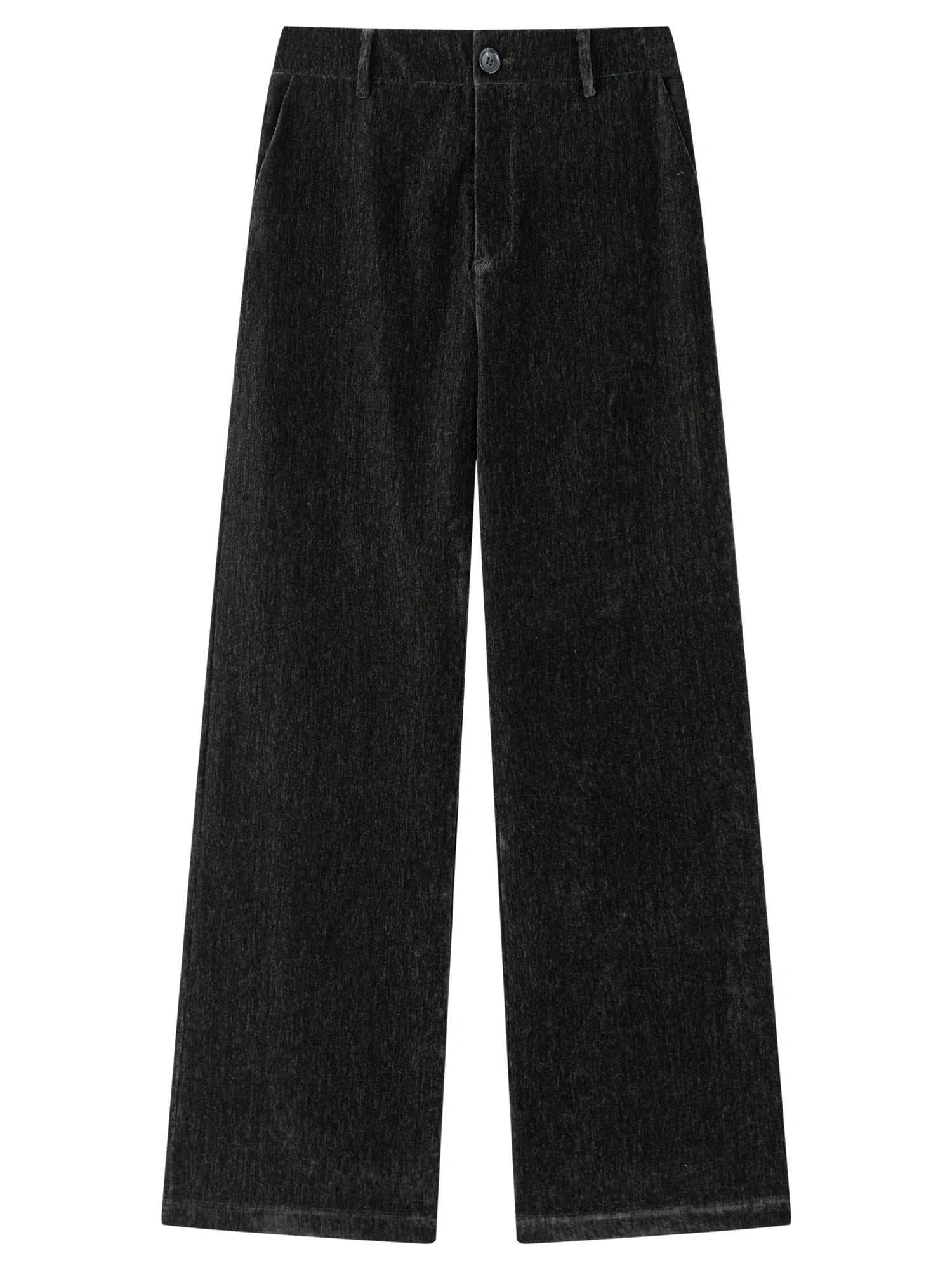 Chenille Fabric Black Pants