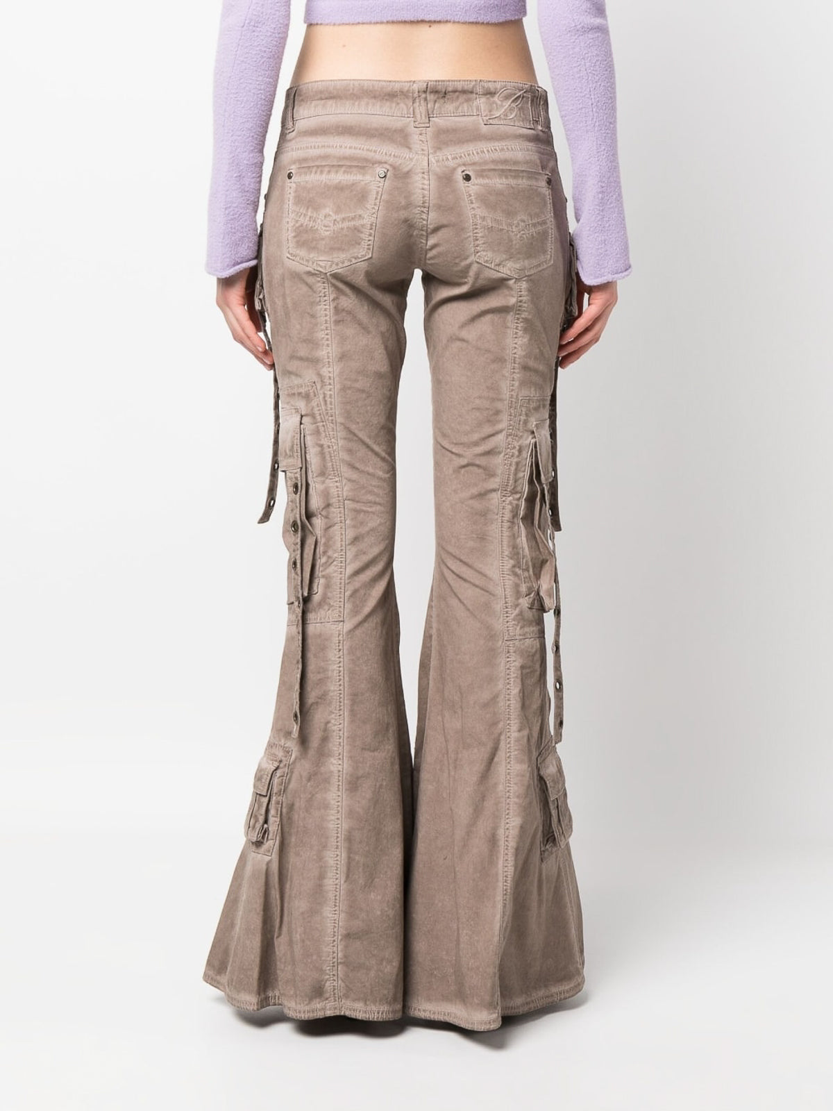 Bootcut cargo trousers