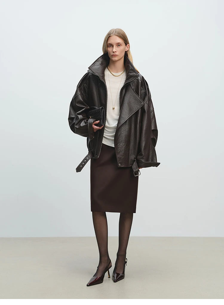 Soft Oversized Leather Jacket