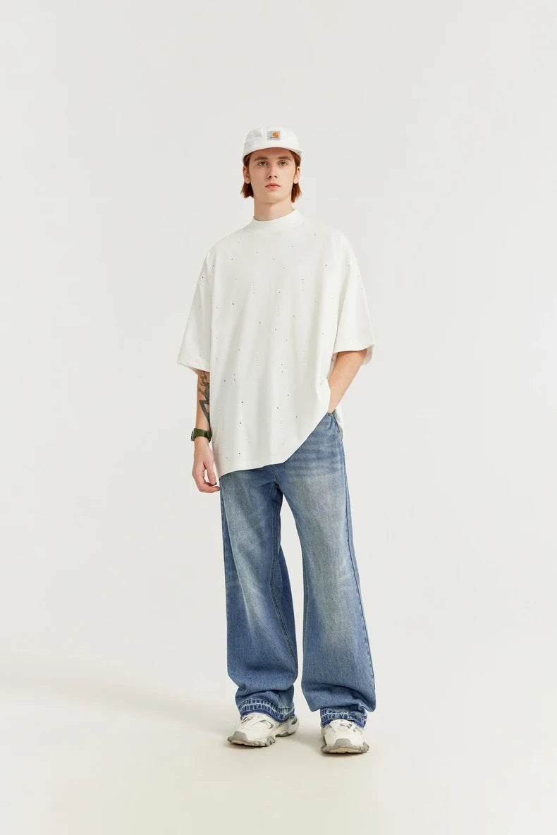 Retro Washed Denim Pants