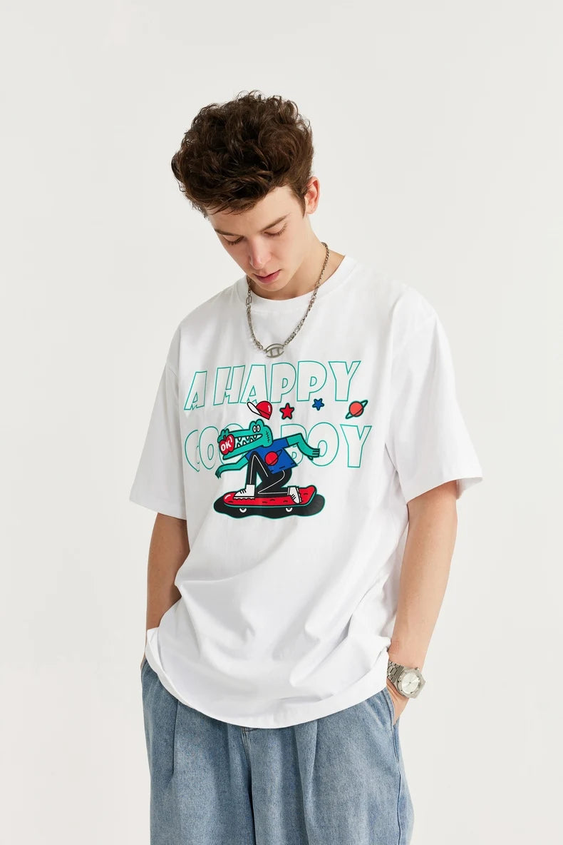 Crocodile skate Printed T-shirt