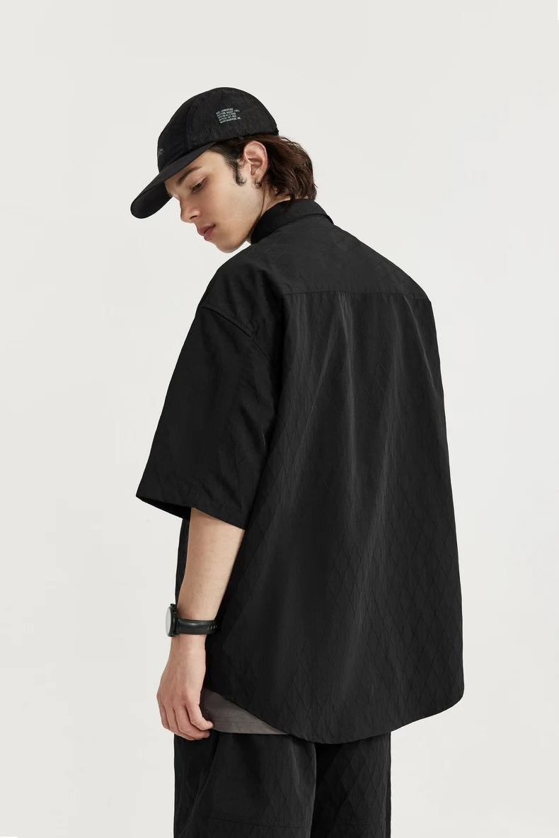 Cargo textured shirt with shorts