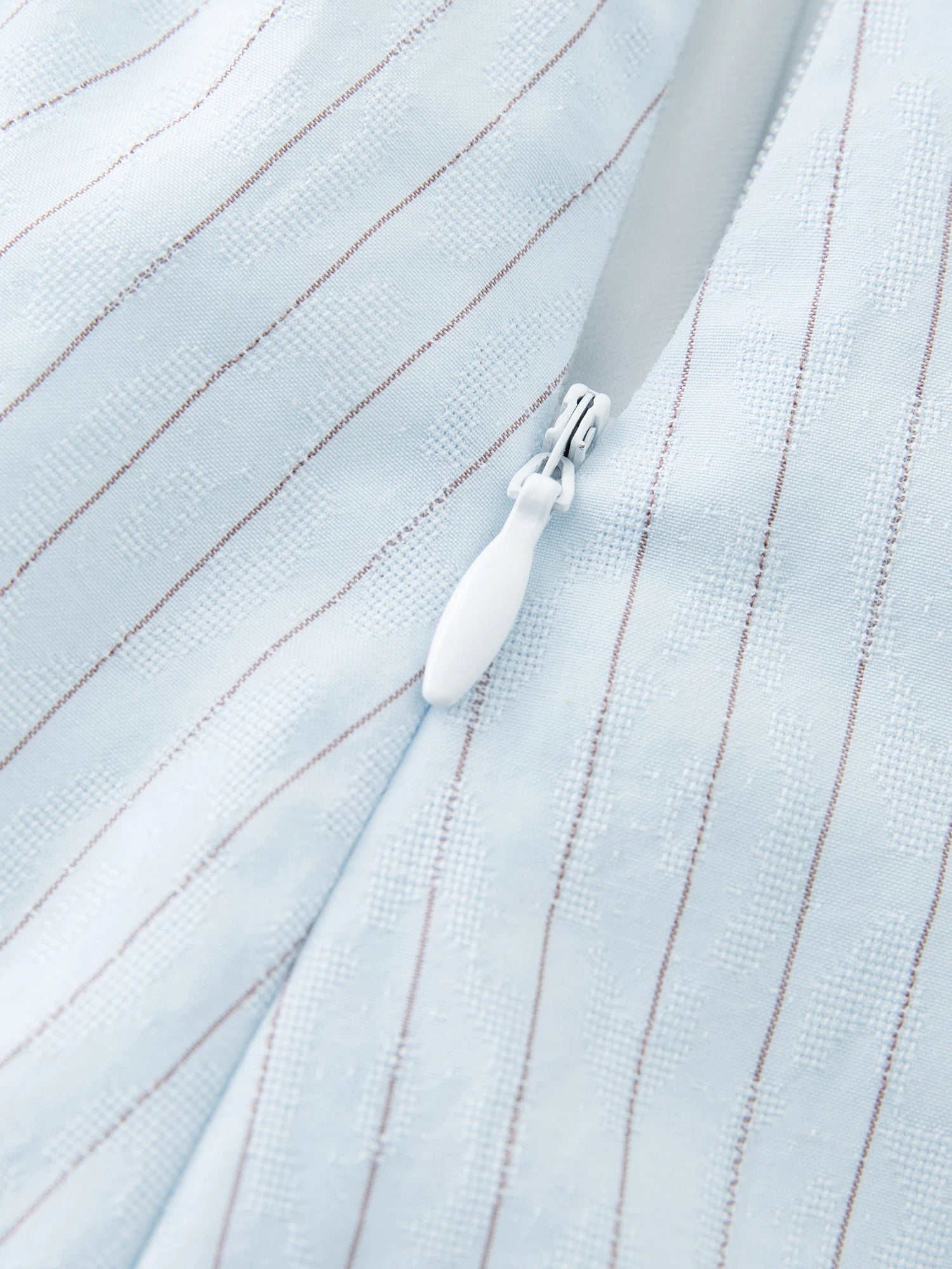 Tailored Stripe Light blue Shirt & Midi Skirt