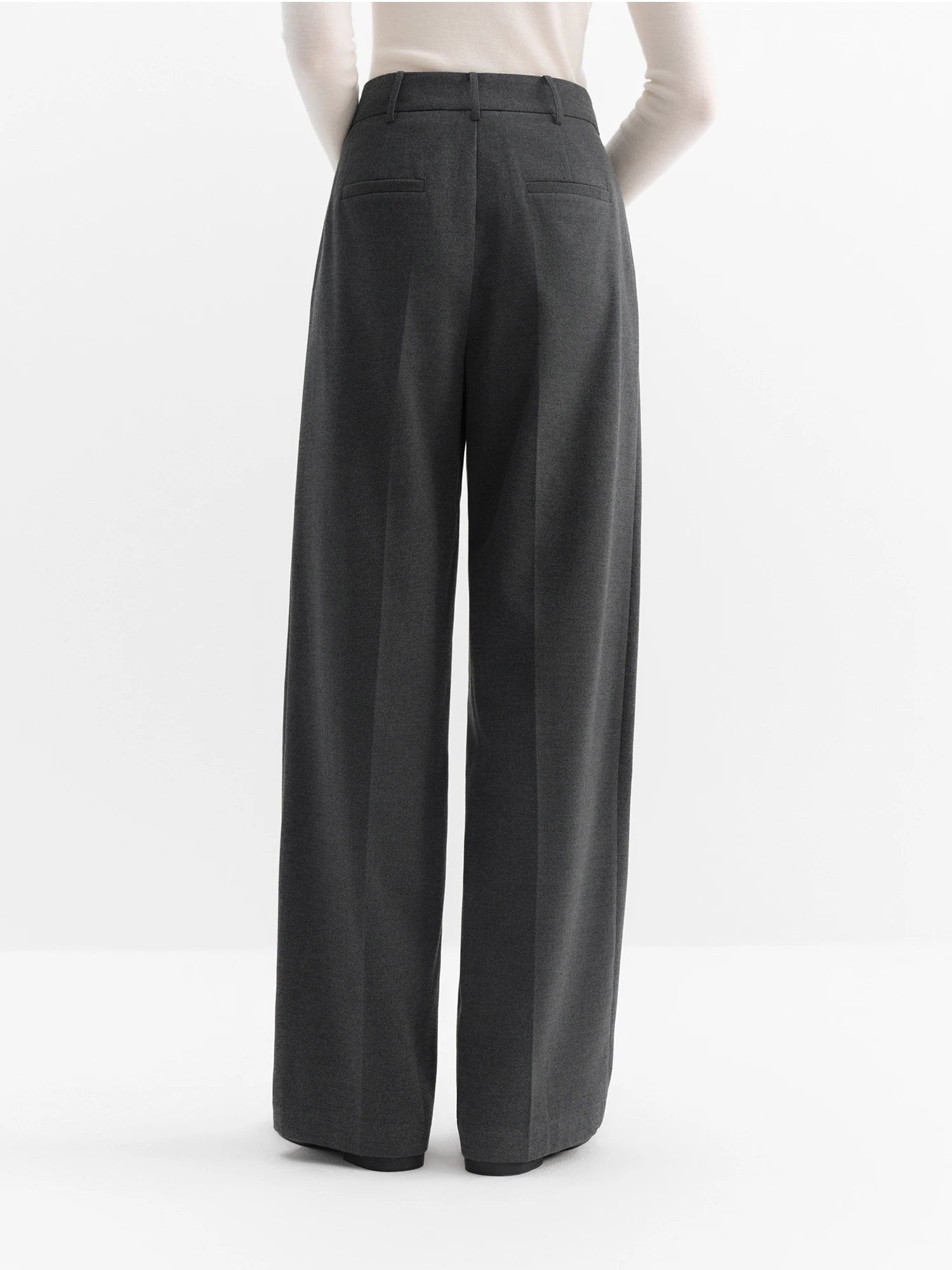 Classic High-Waisted Straight Leg Pants