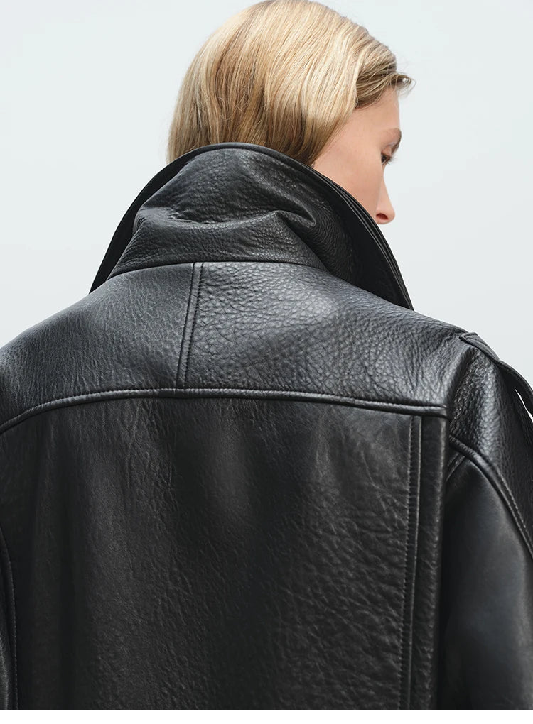 Soft Oversized Leather Jacket