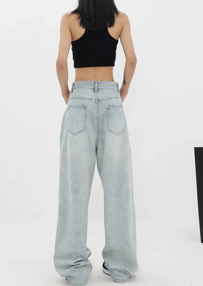 Vintage High waist Straight leg jeans