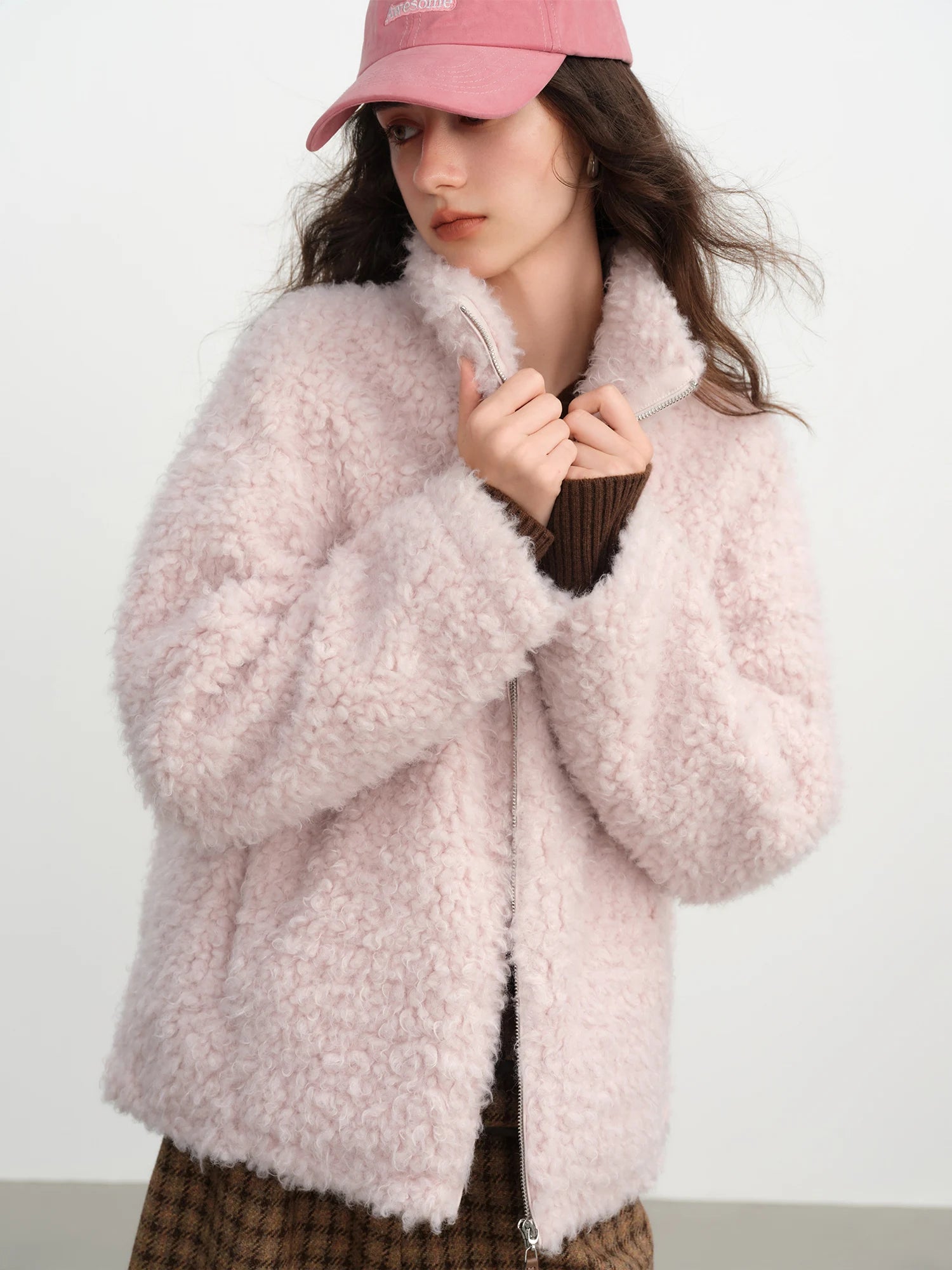 Short Light Fur Jacket