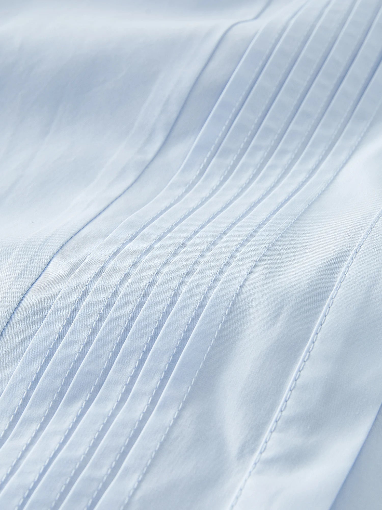 Stripe texture Blue Short-Sleeved Shirt