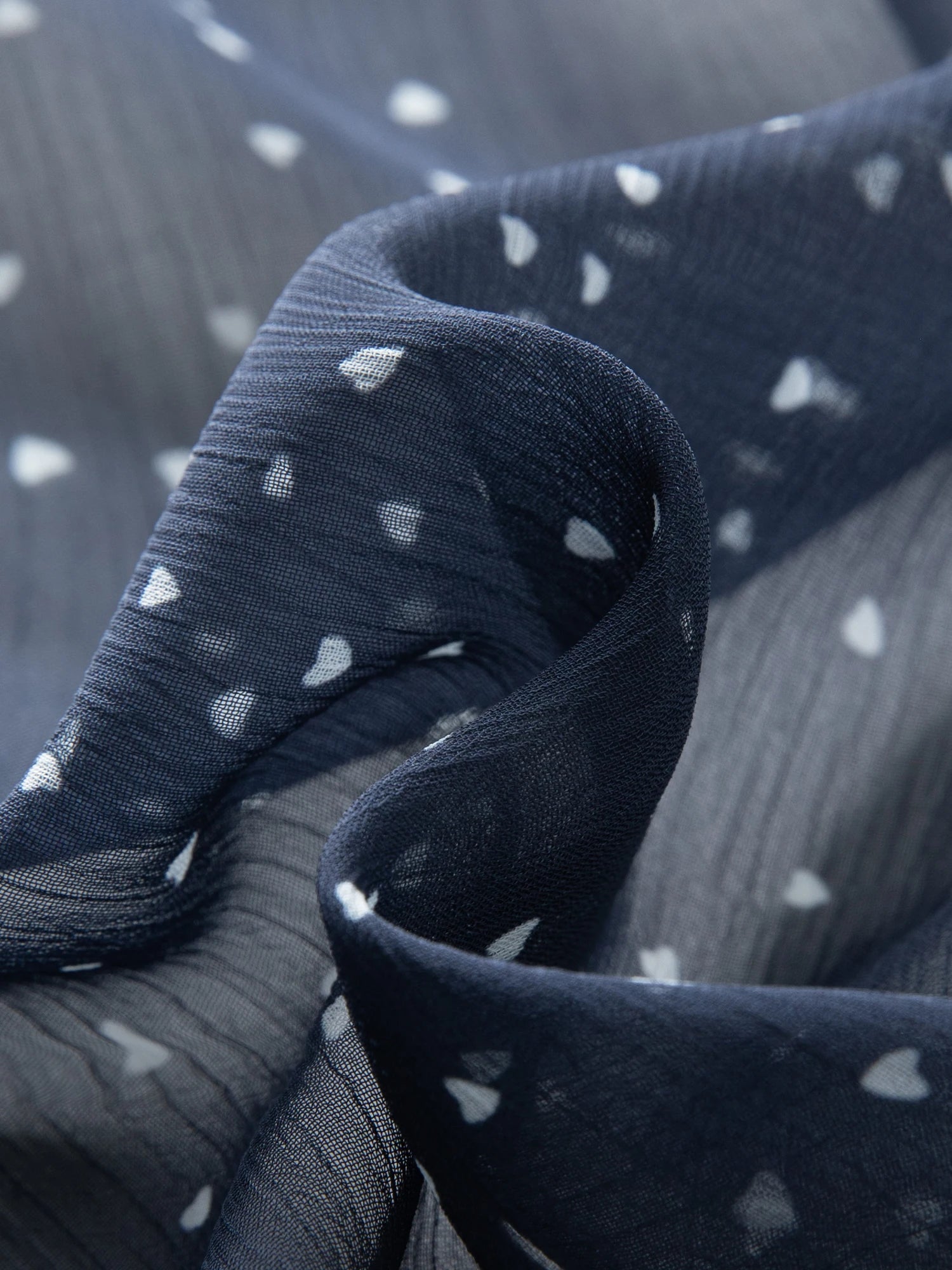 Navy Chiffon Ruffled Strapless Midi Dress