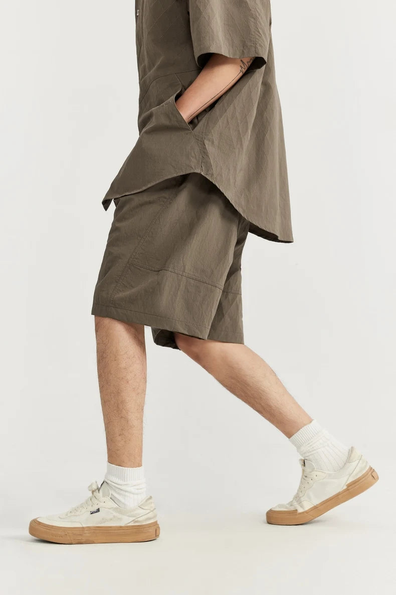 Cargo textured shirt with shorts