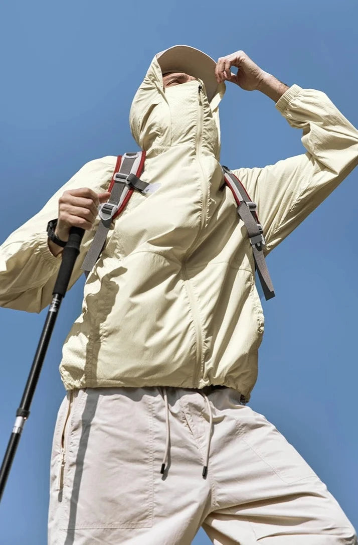 Summer Breathable Outdoor Hiking Hooded Jacket