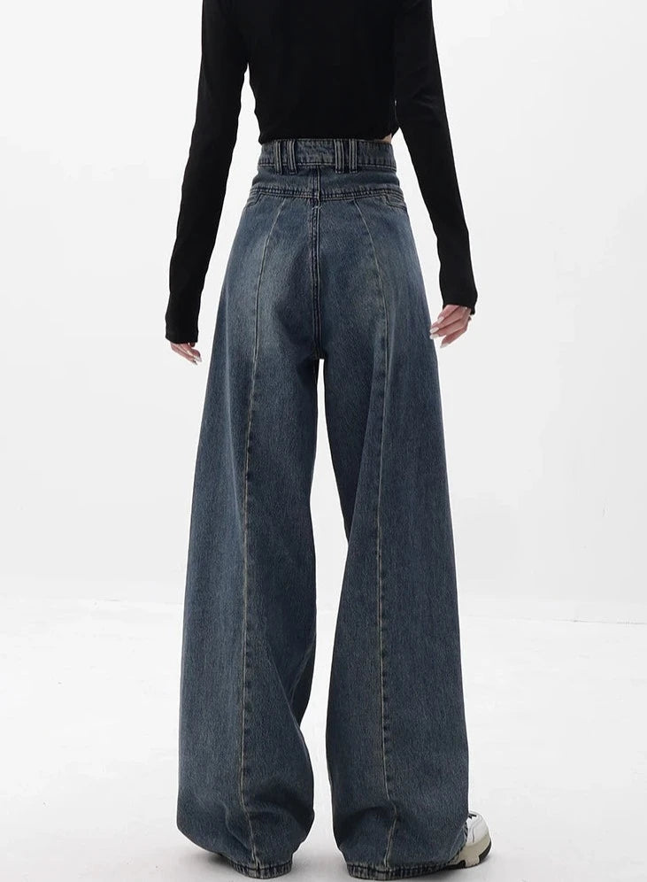 High waist wide leg jeans