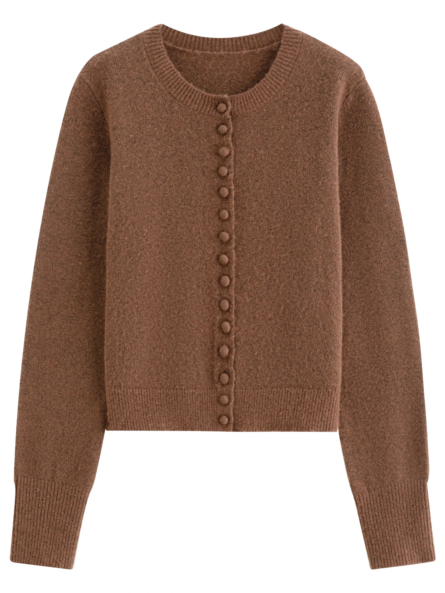 Blend Knit Cardigan With Wool Buttons