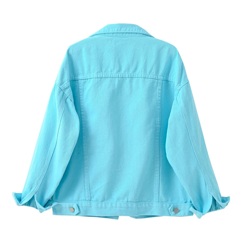 Classic women's denim jacket in many colors