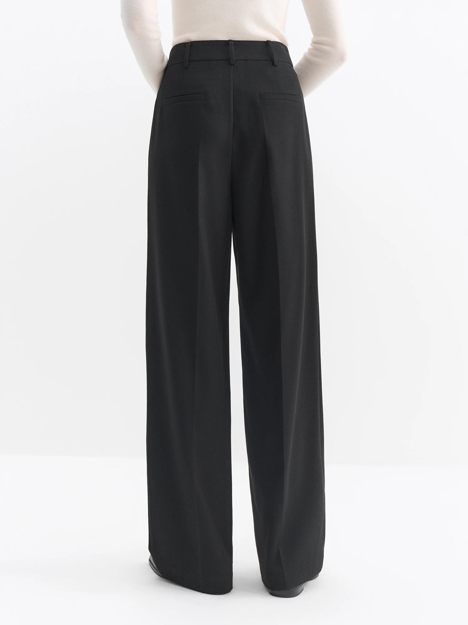 Classic High-Waisted Straight Leg Pants