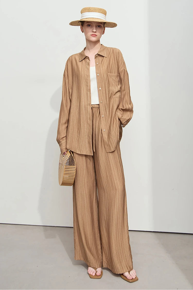 Minimalism Loose Shirt and Pants Set