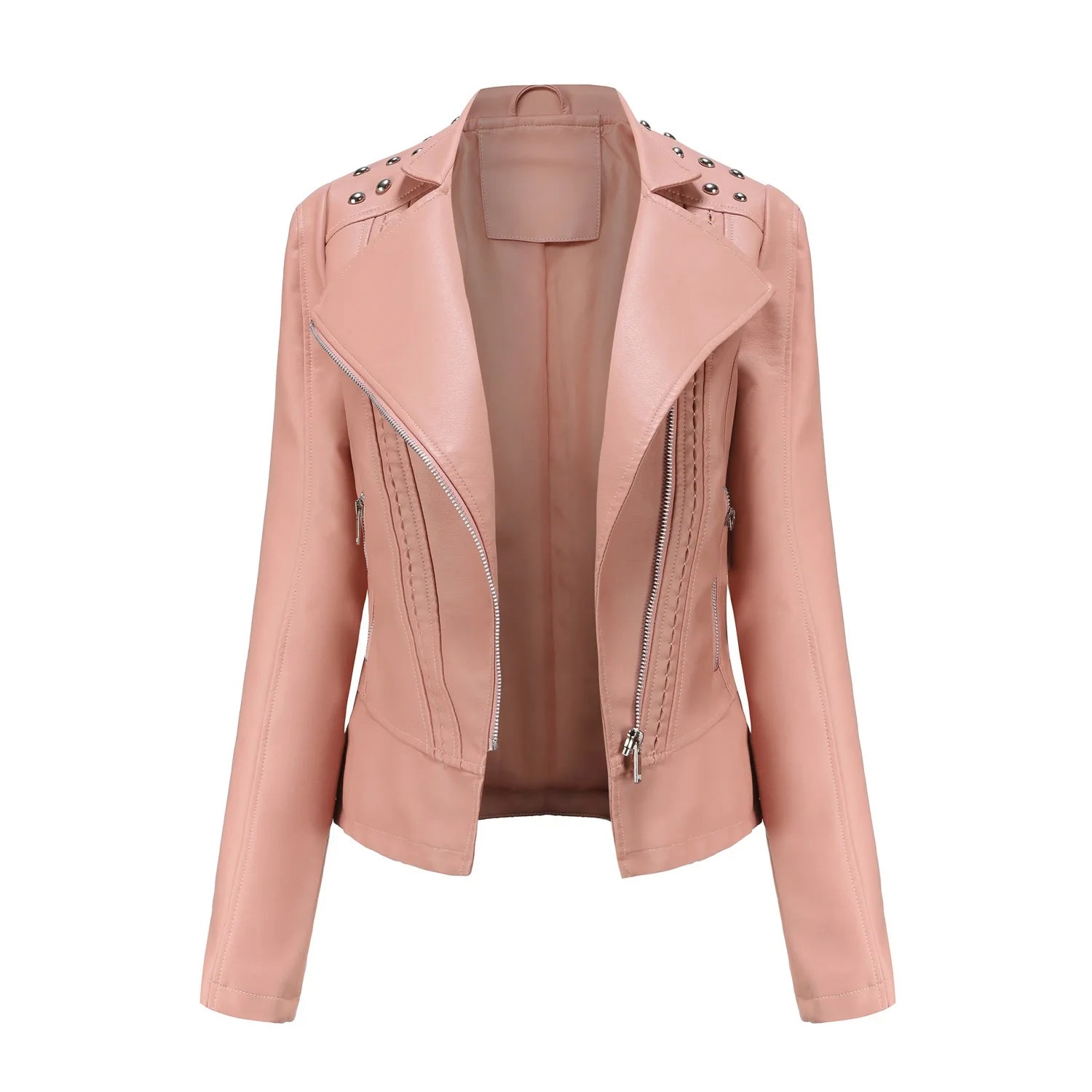 Short Slim Leather jacket