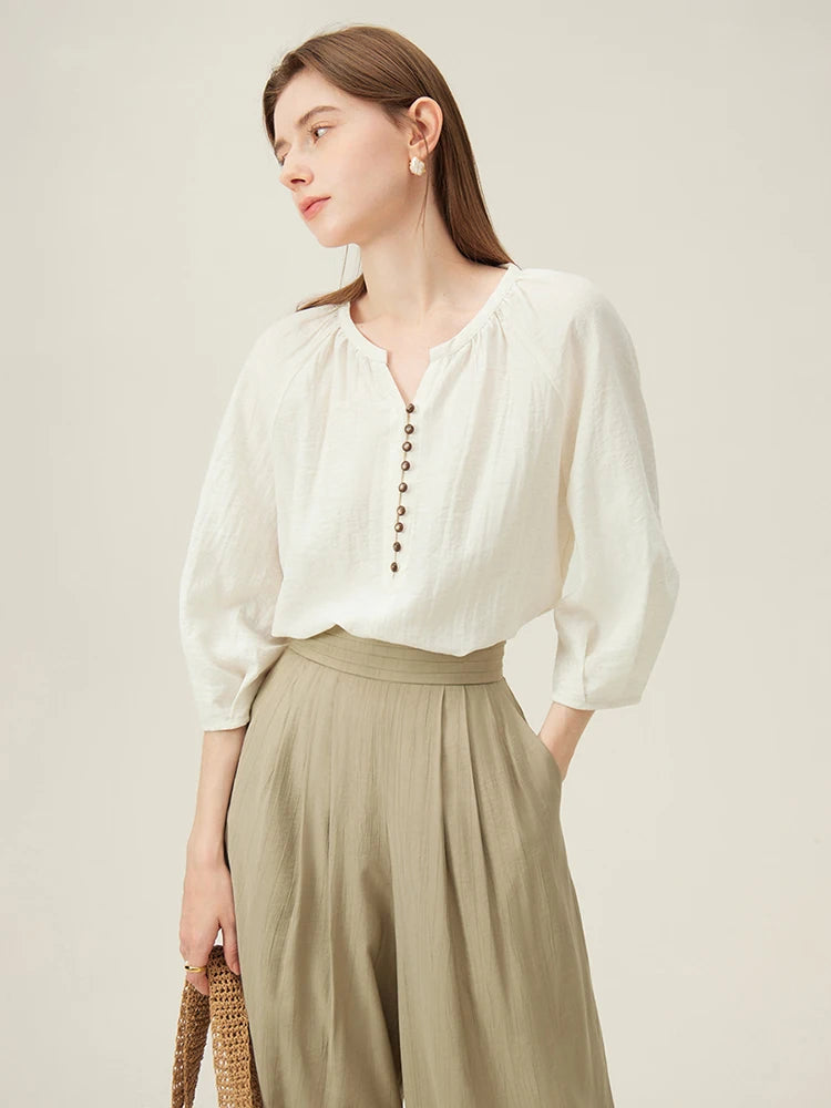 Linen Loose Beige Shirt