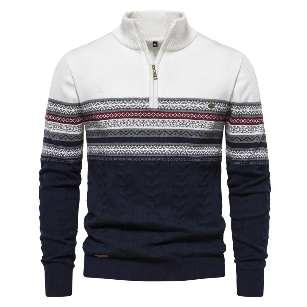 Men's sweater with round neck