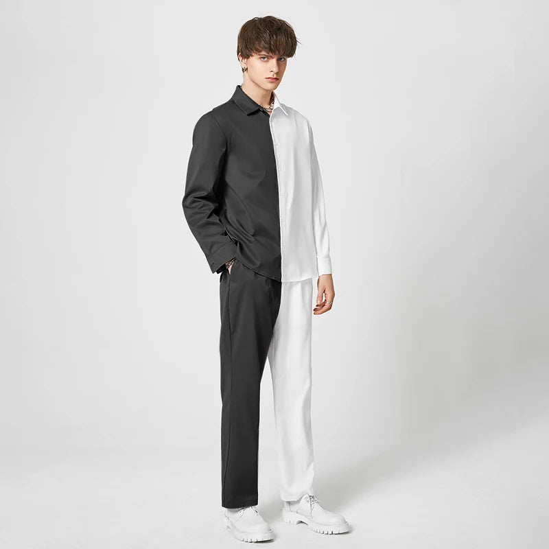 Lapel Long Sleeve Button Shirt & Pants