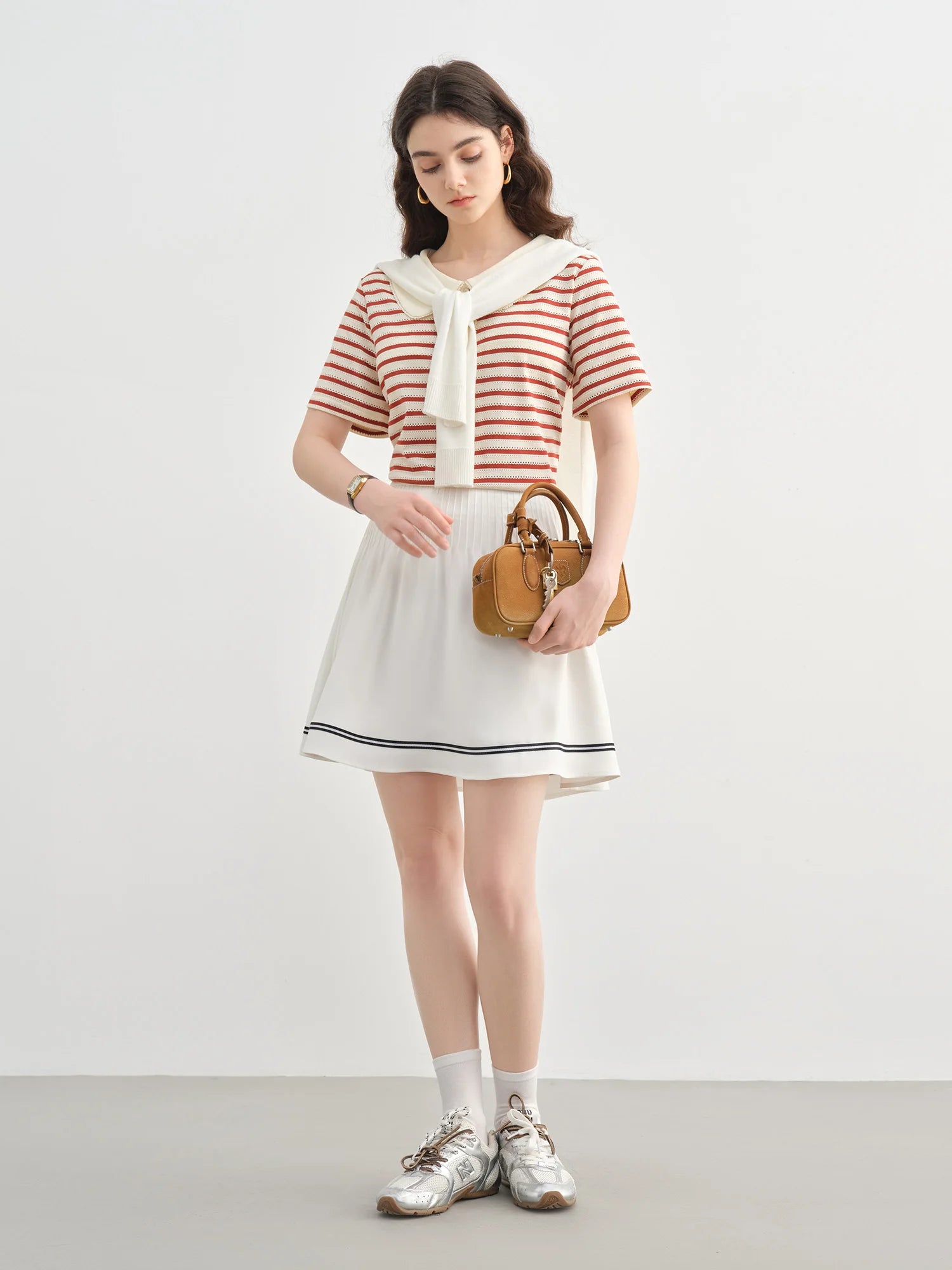 Striped Short-sleeved Polo T-shirt