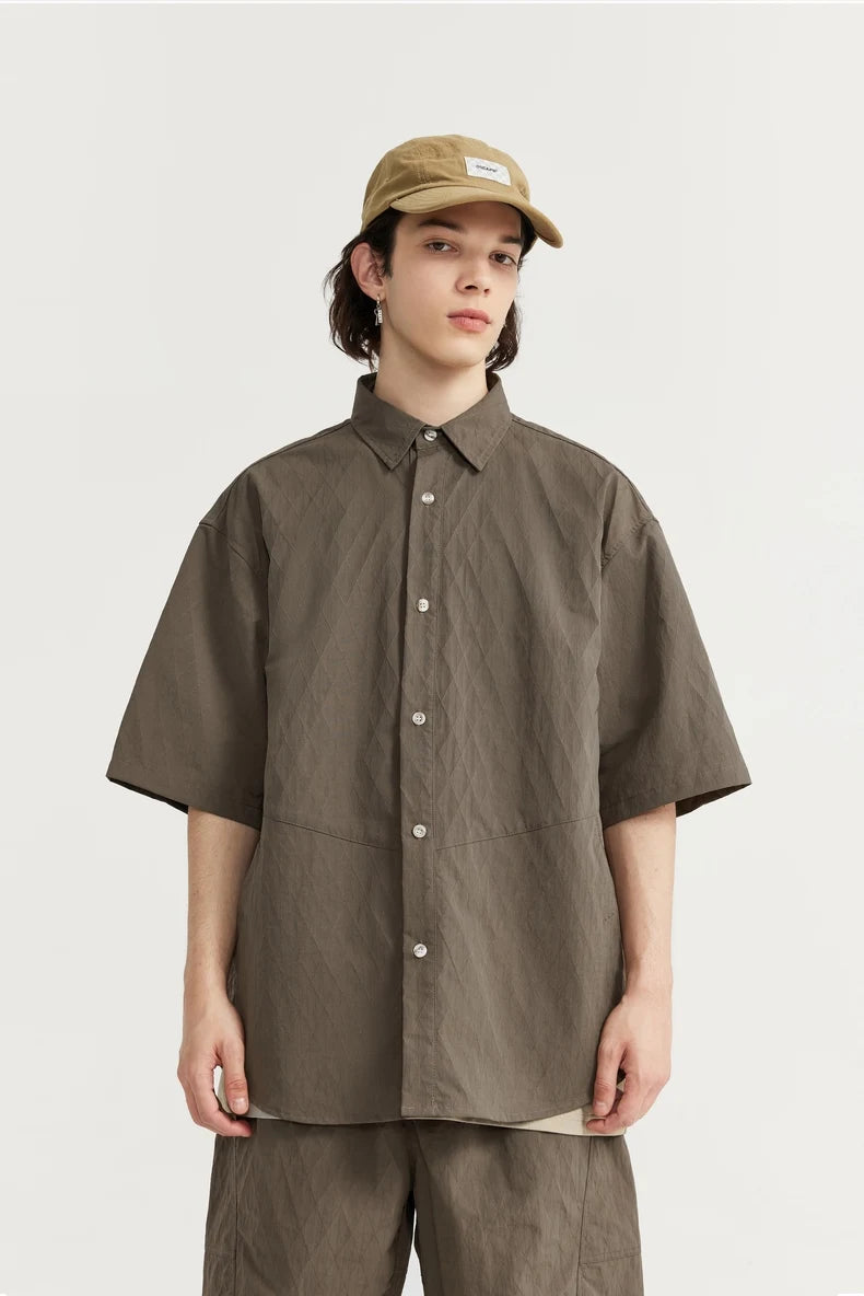 Cargo textured shirt with shorts