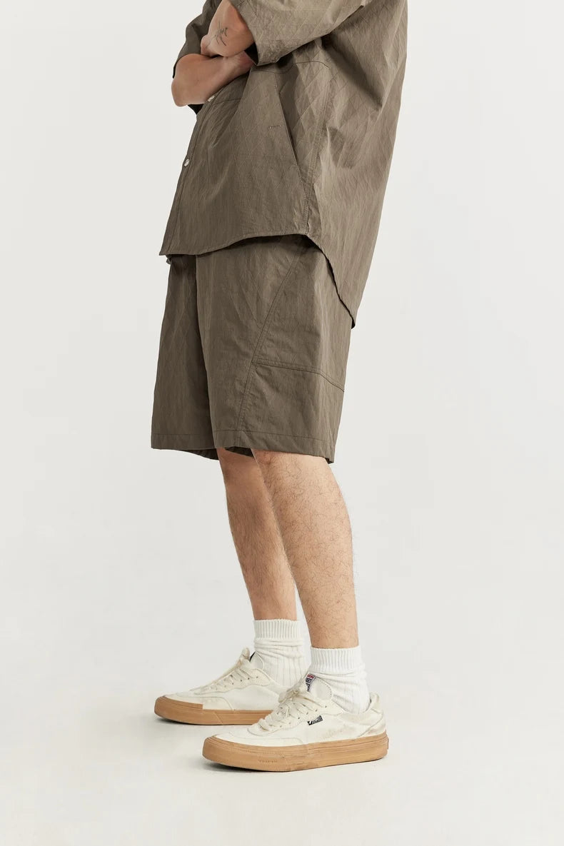 Cargo textured shirt with shorts