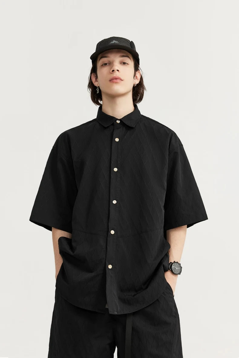 Cargo textured shirt with shorts