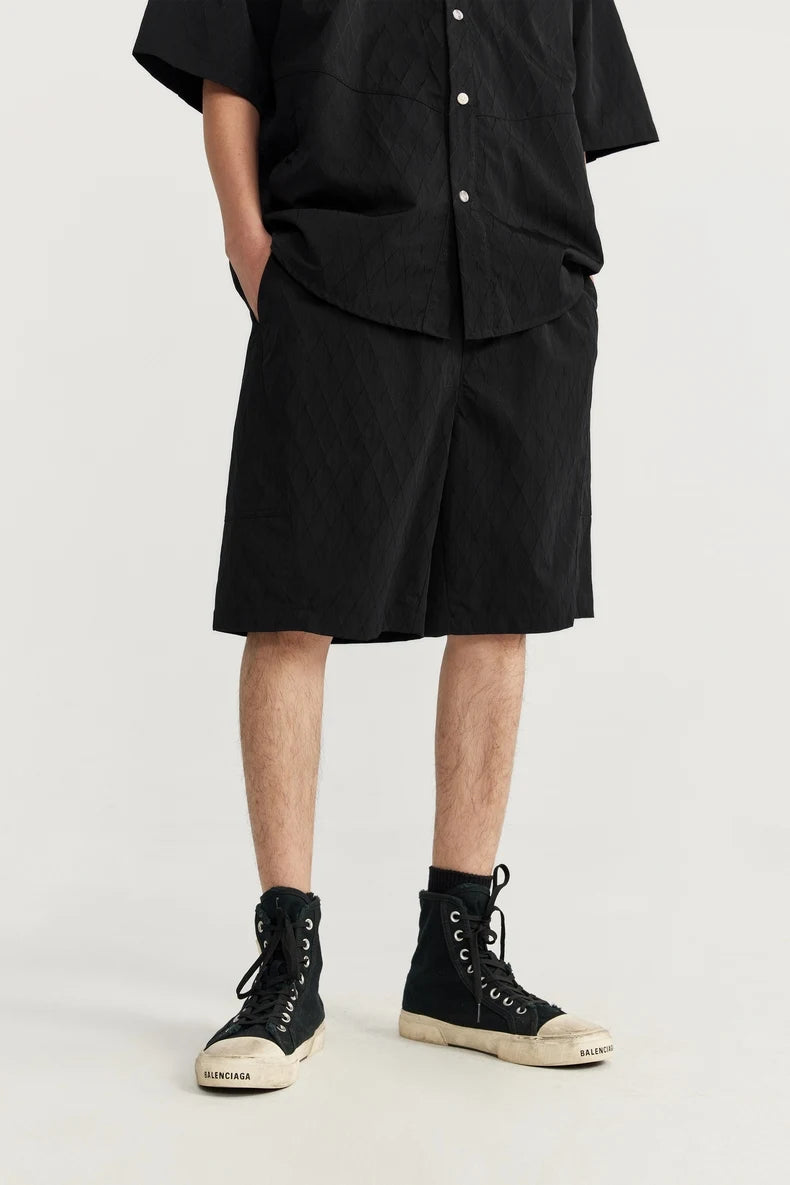 Cargo textured shirt with shorts