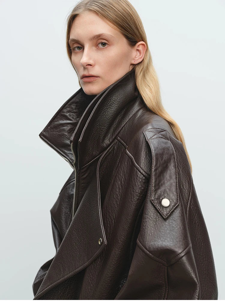 Soft Oversized Leather Jacket