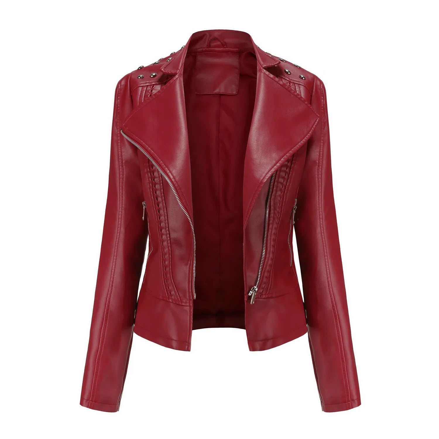 Short Slim Leather jacket