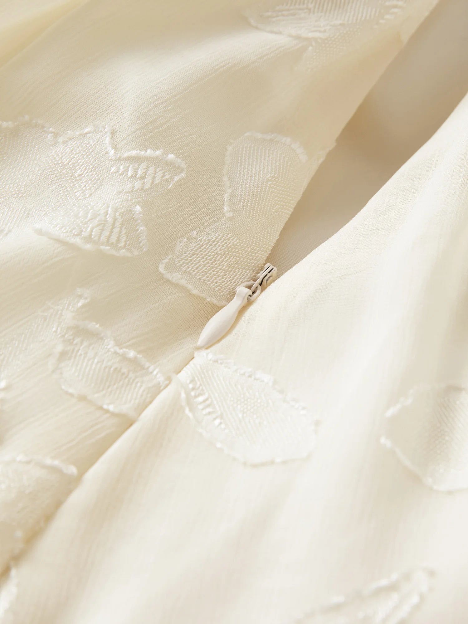 Elegant Ruffled Collar Jacquard V-Neck Yellow Midi Dress