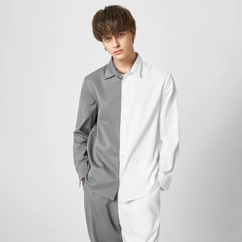 Lapel Long Sleeve Button Shirt & Pants