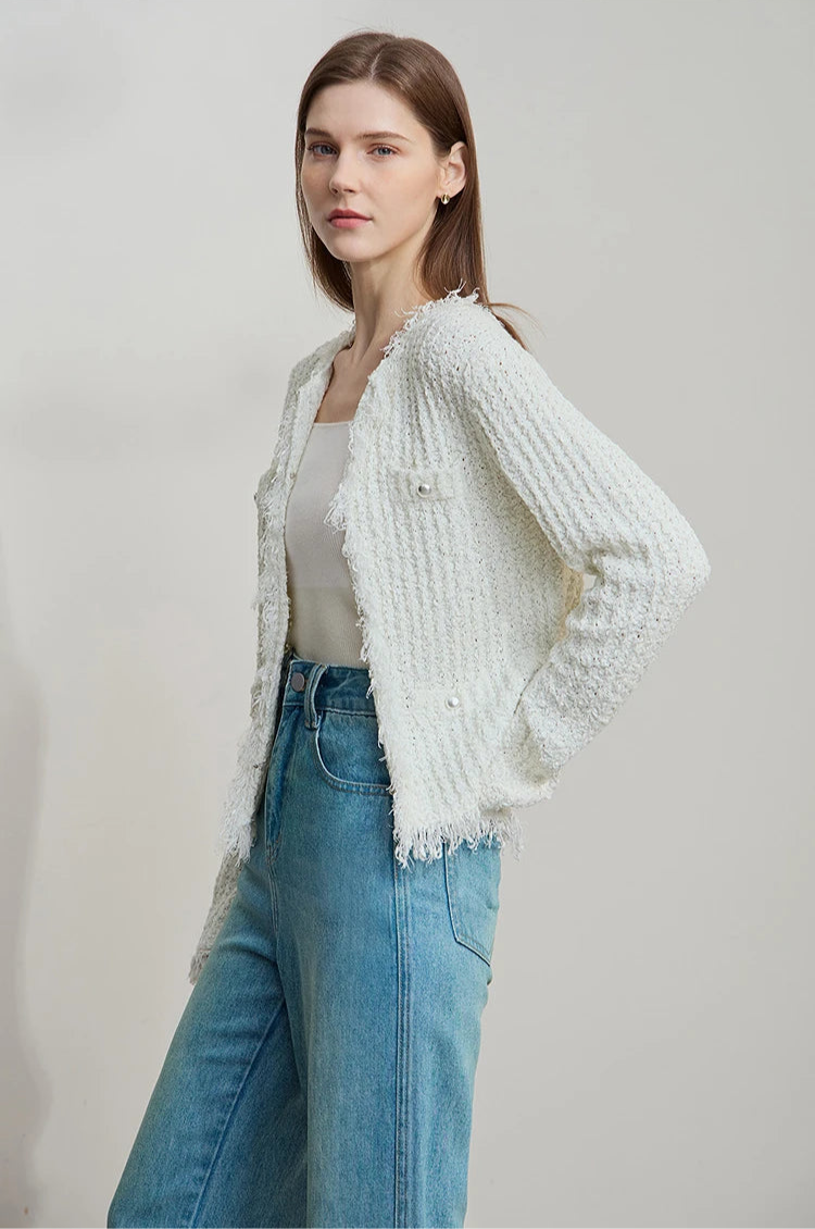 Minimalist Tassel Cardigan