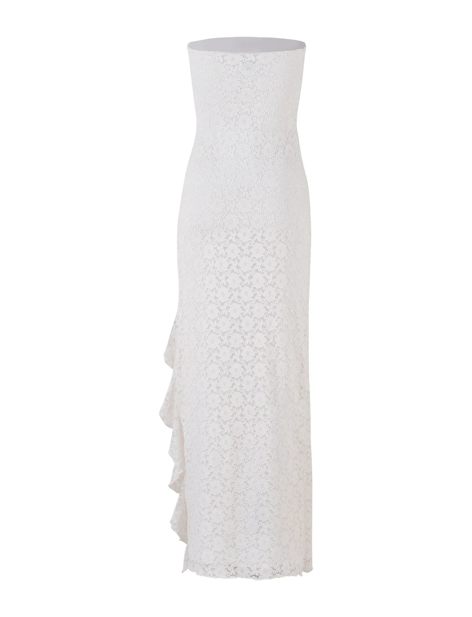 White lace maxi dress