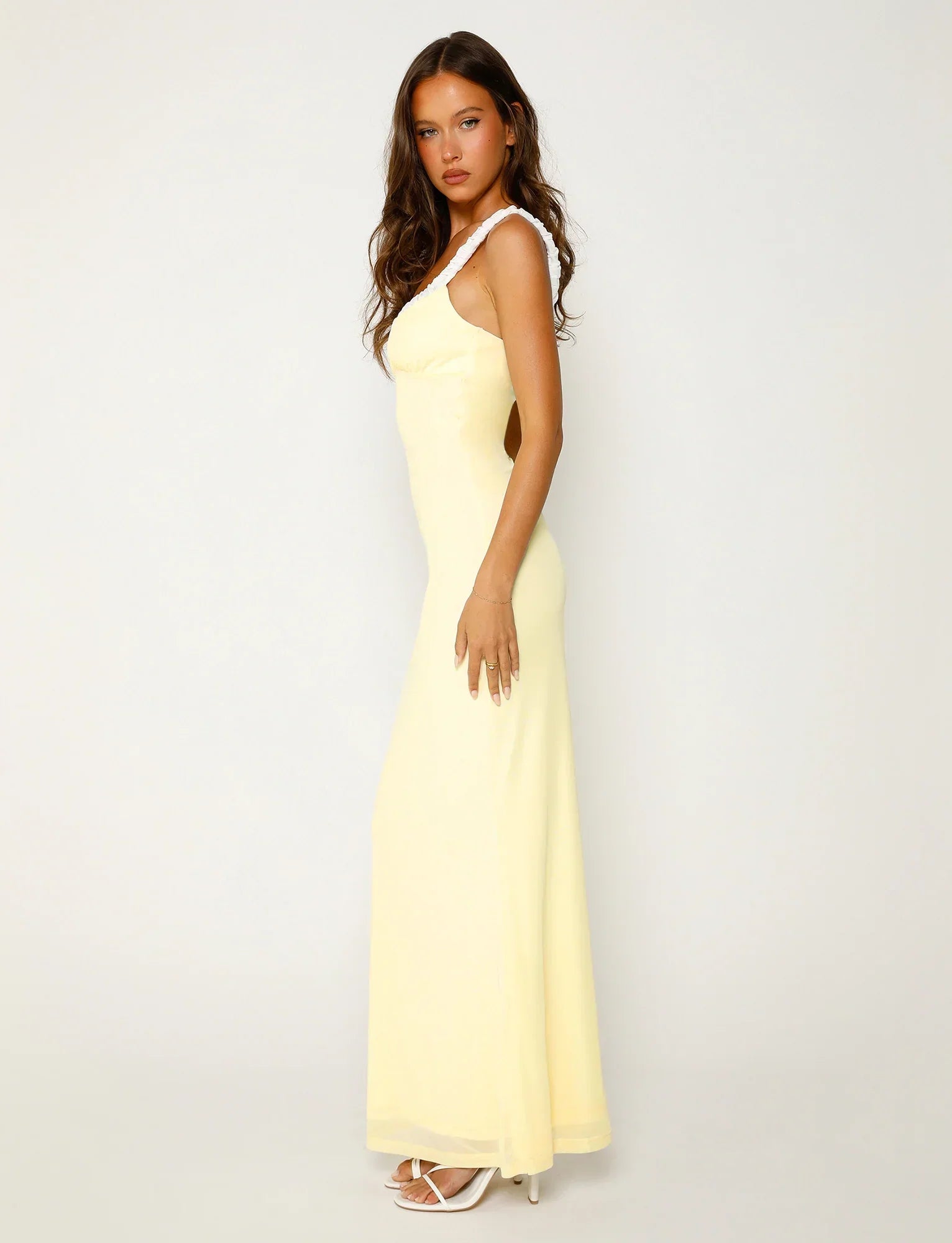 Lemon yellow elegant dress